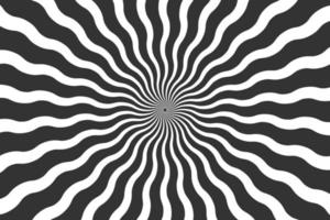 diseño de fondo abstracto de ilusión óptica psicodélica negra vector