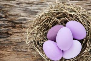 Sweet colorful Easter eggs background - national holiday celebration concepts photo