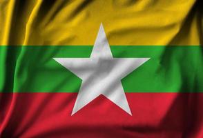 Flag of Myanmar Burma photo