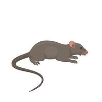 ilustración vectorial, un ratón aislado en un fondo blanco. vector