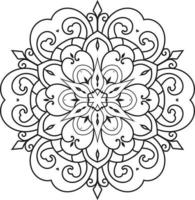 flor redonda mandalas blanco vector libre