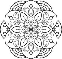 Round flower mandalas white Free Vector