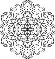 Round flower mandalas white Free Vector