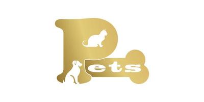 plantilla de diseño de logotipo de tienda de mascotas con concepto creativo vector