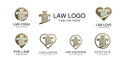 Set of law logo bundle concept vector