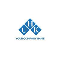 UHK letter logo design on WHITE background. UHK creative initials letter logo concept. UHK letter design. vector