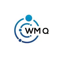 diseño de logotipo de tecnología de letras wmq sobre fondo blanco. wmq creative initials letter it logo concepto. diseño de letras wmq. vector