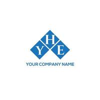 YHE letter logo design on WHITE background. YHE creative initials letter logo concept. YHE letter design. vector