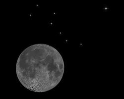 moon and stars on a black background vector