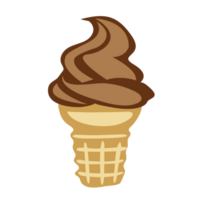Soft ice cream chocolate PNG file