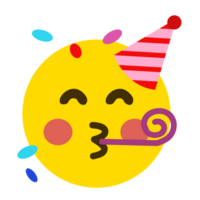 Emoji wearing a party hat png file