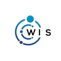 diseño de logotipo de tecnología de letras wis sobre fondo blanco. wis iniciales creativas letra concepto de logotipo. diseño de letras wis. vector