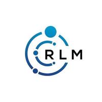 RLM letter technology logo design on white background. RLM creative initials letter IT logo concept. RLM letter design. vector
