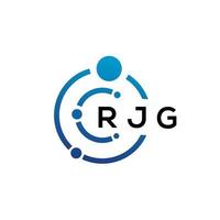 RJG letter technology logo design on white background. RJG creative initials letter IT logo concept. RJG letter design. vector
