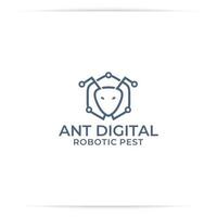 logo design ant technology, line robotic, data, digital, connect, abstract vector. vector