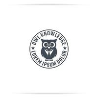 logo design cute cartoon owl, wisdom, smart vector. symbol for education, school. vector