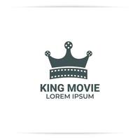 logo king film or king movie vector
