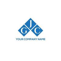GJC letter logo design on WHITE background. GJC creative initials letter logo concept. GJC letter design. vector