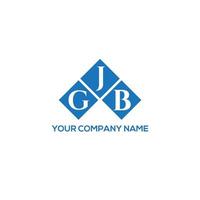 GJB letter logo design on WHITE background. GJB creative initials letter logo concept. GJB letter design. vector