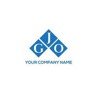 GJO creative initials letter logo concept. GJO letter design.GJO letter logo design on WHITE background. GJO creative initials letter logo concept. GJO letter design. vector