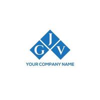 GJV letter logo design on WHITE background. GJV creative initials letter logo concept. GJV letter design. vector