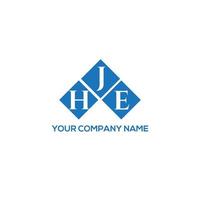 HJE letter logo design on WHITE background. HJE creative initials letter logo concept. HJE letter design. vector