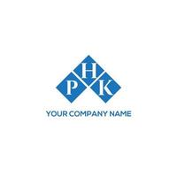 PHK letter logo design on WHITE background. PHK creative initials letter logo concept. PHK letter design. vector