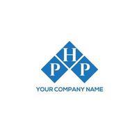 PHP letter logo design on WHITE background. PHP creative initials letter logo concept. PHP letter design. vector