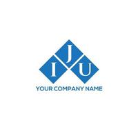 IJU letter logo design on WHITE background. IJU creative initials letter logo concept. IJU letter design. vector