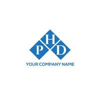 PHD letter logo design on WHITE background. PHD creative initials letter logo concept. PHD letter design. vector