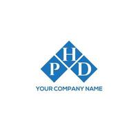 PHD letter logo design on WHITE background. PHD creative initials letter logo concept. PHD letter design. vector