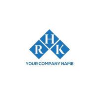 RHK letter logo design on WHITE background. RHK creative initials letter logo concept. RHK letter design. vector