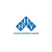 NHY letter logo design on WHITE background. NHY creative initials letter logo concept. NHY letter design. vector