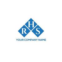 diseño de logotipo de letra rhs sobre fondo blanco. concepto de logotipo de letra de iniciales creativas rhs. diseño de letra rhs. vector