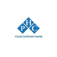 PHC letter logo design on WHITE background. PHC creative initials letter logo concept. PHC letter design. vector