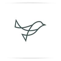 logo abstract bird line vector