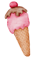 aquarela de sobremesa doce dos namorados png