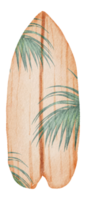 aquarelle d'été de planche de surf png