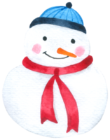 schneemann aquarell cartoon niedlich png