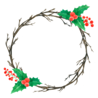 Christmas wreath watercolor png