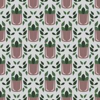 Seamless floral pattern with leaves vector