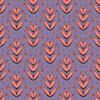 Seamless floral pattern with leaves vector