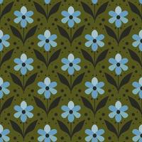 Seamless background, pattern with flowers vector