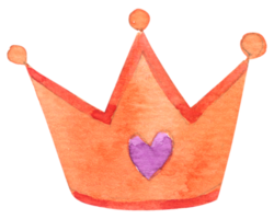 krona akvarell tecknad png