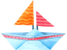 Boat paper watercolor png