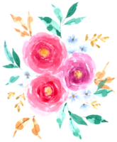 bloemboeket aquarel bruiloft bloem png