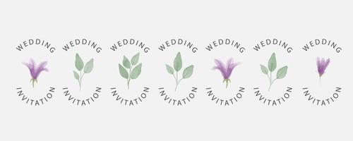 Wedding logos, hand drawn elegant, delicate monogram collection. vector