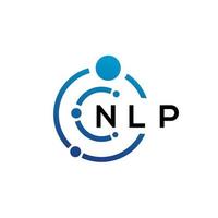 diseño de logotipo de tecnología de letras nlp sobre fondo blanco. nlp creative initials letter it concepto de logotipo. diseño de letras pnl. vector