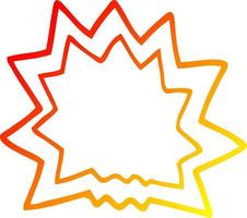 warm gradient line drawing cartoon explosion vector