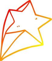 warm gradient line drawing cartoon stars vector